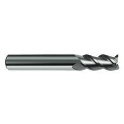 1/4" Dia. - 2-1/2" OAL - 45° Helix Bright Carbide End Mill - 3 FL - A1 Tooling