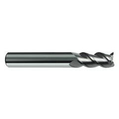 3/16" Dia. - 2" OAL - 45° Helix Bright Carbide End Mill - 3 FL - A1 Tooling