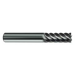 1/4" Dia. - 2-1/2" OAL - 45° Helix Bright Carbide End Mill - 6 FL - A1 Tooling