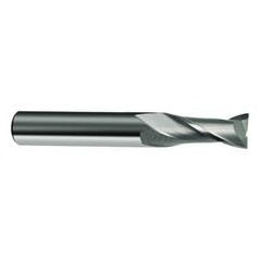 16mm Dia. x 92mm Overall Length 2-Flute Square End Solid Carbide SE End Mill-Round Shank-Center Cut-Uncoated - A1 Tooling
