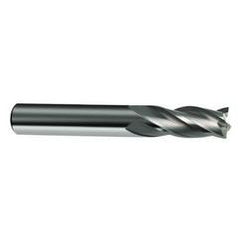 4mm Dia. x 50mm Overall Length 4-Flute Square End Solid Carbide SE End Mill-Round Shank-Center Cut-Uncoated - A1 Tooling