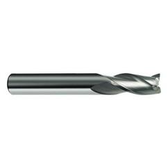 13mm Dia. x 83mm Overall Length 3-Flute Square End Solid Carbide SE End Mill-Round Shank-Center Cut-Firex - A1 Tooling