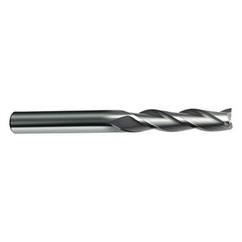 3mm Dia. x 75mm Overall Length 3-Flute Square End Solid Carbide SE End Mill-Round Shank-Center Cut-Firex - A1 Tooling