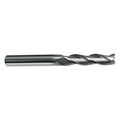 8mm Dia. - 100mm OAL - 45° Helix Bright Carbide End Mill - 2 FL - A1 Tooling