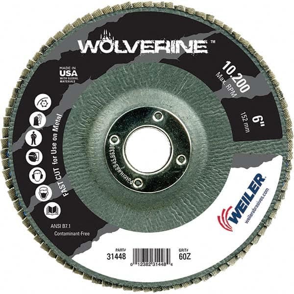 Weiler - Flap Discs Abrasive Type: Coated Flap Disc Type: Type 29 - A1 Tooling