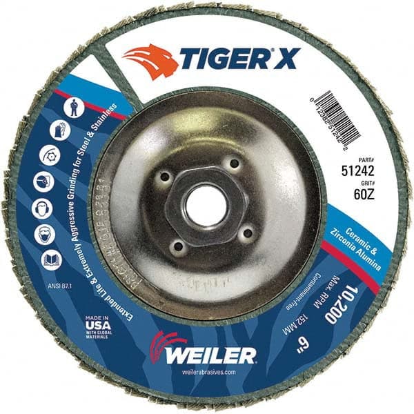 Weiler - Flap Discs Abrasive Type: Coated Flap Disc Type: Type 29 - A1 Tooling