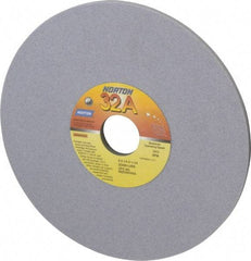 Norton - 8" Diam x 1-1/4" Hole x 1/4" Thick, L Hardness, 80 Grit Surface Grinding Wheel - Aluminum Oxide, Type 1, Medium Grade, 3,600 Max RPM, Vitrified Bond, No Recess - A1 Tooling