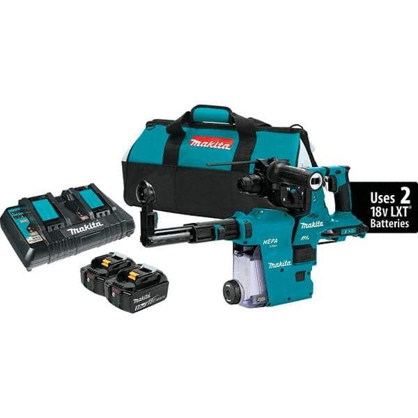 Makita - 36 Volt 1-1/8" SDS Plus Chuck Cordless Rotary Hammer - 5000 BPM, 0 to 980 RPM, Reversible - A1 Tooling