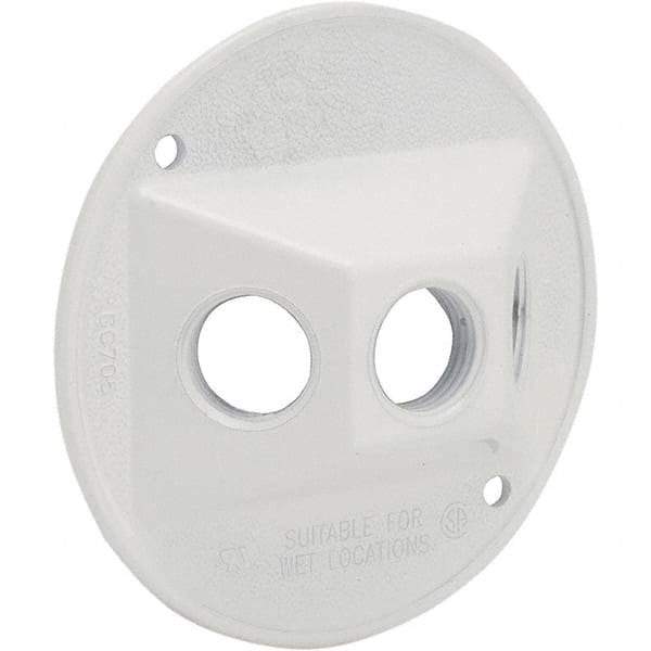 Hubbell-Raco - Weatherproof Box Covers Cover Shape: Round Number of Holes in Outlet: 3 - A1 Tooling