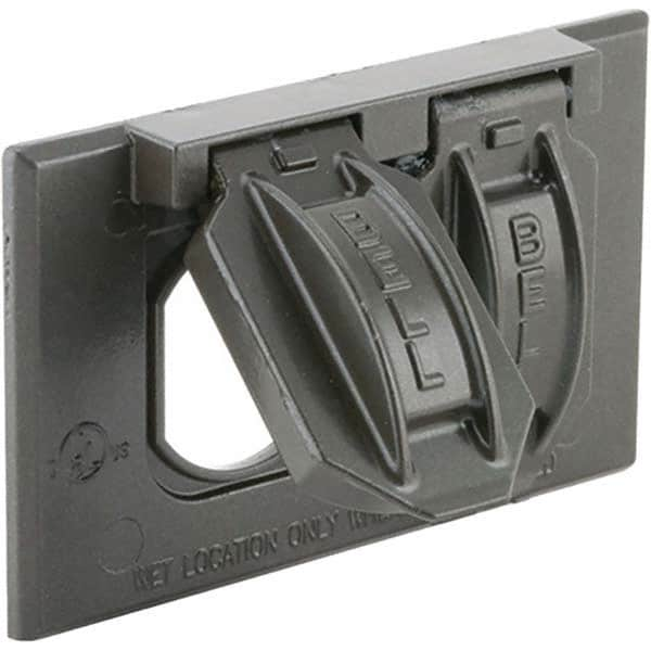 Hubbell-Raco - Weatherproof Box Covers Cover Shape: Rectangle Number of Holes in Outlet: 2 - A1 Tooling