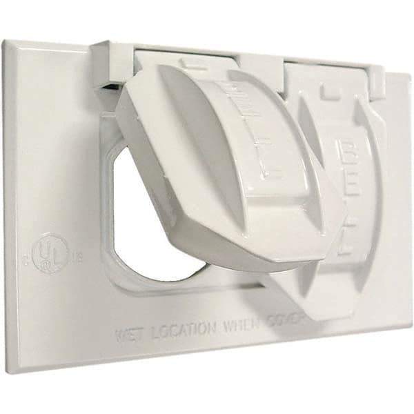 Hubbell-Raco - Weatherproof Box Covers Cover Shape: Rectangle Number of Holes in Outlet: 2 - A1 Tooling