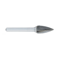 ‎SG-2 -5/16 × 3/4 LOC × 1/4 Shank × 2 OAL Pointed Tree Carbide Medium Right Hand Spiral Burr - A1 Tooling