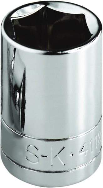 SK - 15/16", 1/2" Drive, Standard Hand Socket - 6 Points, Steel, Chrome Finish - A1 Tooling