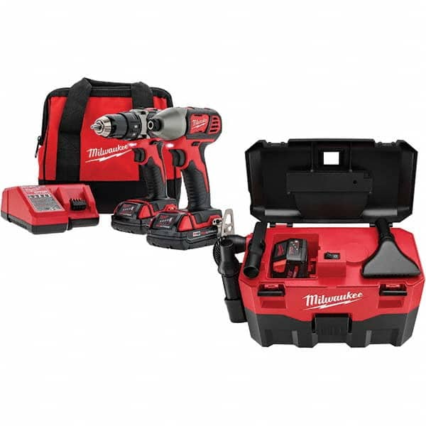 Milwaukee Tool - Cordless Tool Combination Kits Voltage: 18 Tools: Compact Drill/Driver; Impact Driver - A1 Tooling