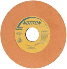 Norton - 6" Diam x 1-1/4" Hole x 1/4" Thick, K Hardness, 220 Grit Surface Grinding Wheel - Aluminum Oxide, Very Fine Grade, 4,140 Max RPM, Vitrified Bond - A1 Tooling