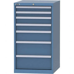 Modular Steel Storage Cabinet: 28-1/2″ Deep, 39-13/32″ High 440 lb Capacity, 7 Drawer