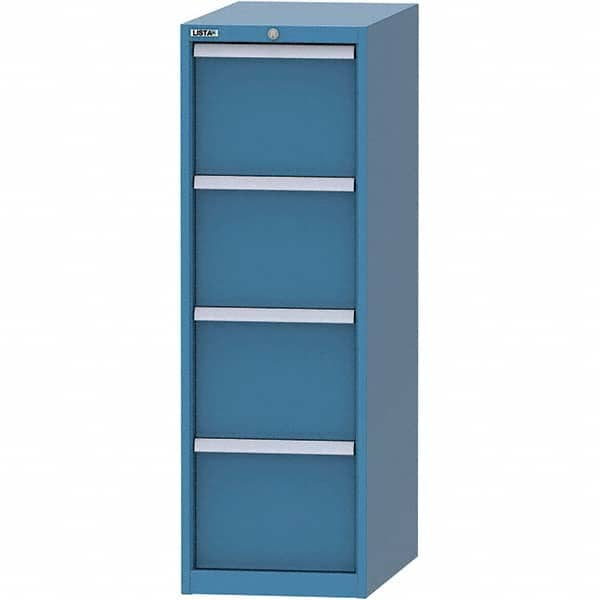 Modular Steel Storage Cabinet: 16-29/32″ Wide, 28-1/2″ Deep 440 lb Capacity, 4 Drawer