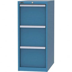 Modular Steel Storage Cabinet: 16-29/32″ Wide, 28-1/2″ Deep, 39-13/32″ High 440 lb Capacity, 3 Drawer