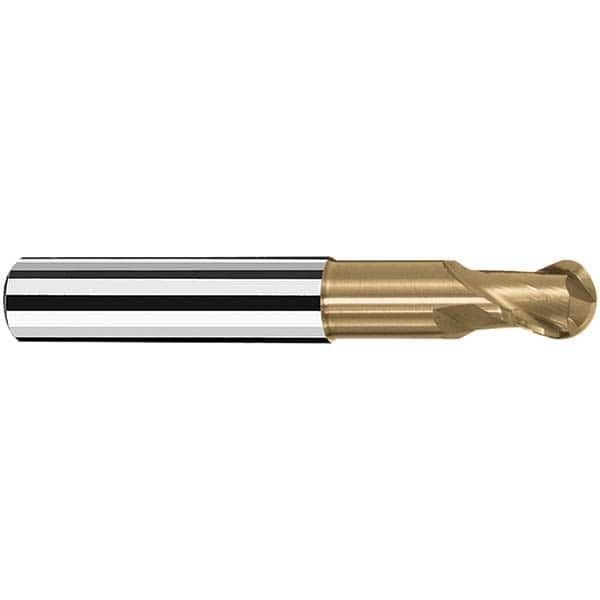 Fraisa - 6mm Diam, 7mm LOC, 2 Flute Solid Carbide Ball End Mill - A1 Tooling