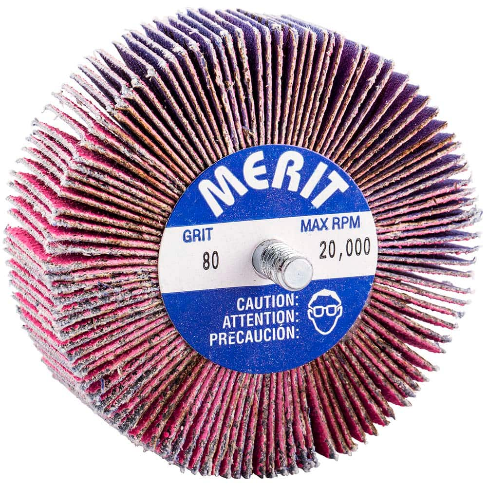 Merit Abrasives - 3 x 1" 80 Grit Ceramic Alumina Unmounted Flap Wheel - A1 Tooling