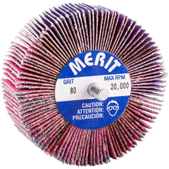 Merit Abrasives - 3 x 1" 80 Grit Ceramic Alumina Unmounted Flap Wheel - A1 Tooling