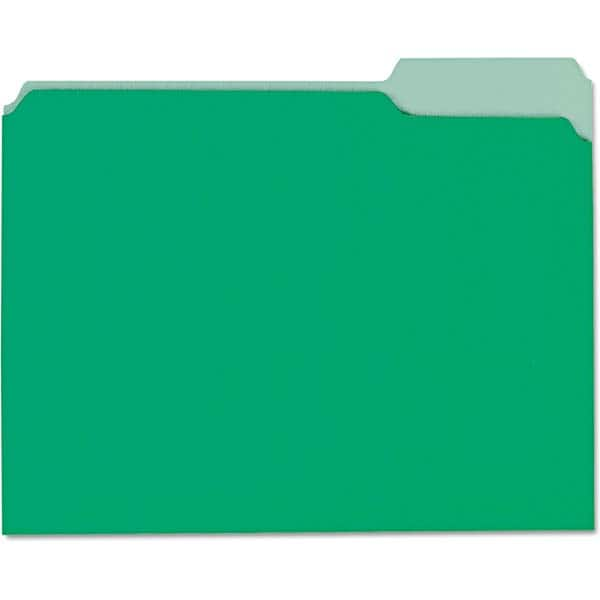 UNIVERSAL - File Folders, Expansion Folders & Hanging Files Folder/File Type: File Folders with Top Tab Color: Green - A1 Tooling