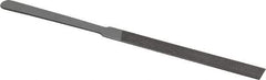 Nicholson - 5-1/4" Long, Flat American-Pattern File - Double Cut, 0.44" Overall Thickness, Handle - A1 Tooling