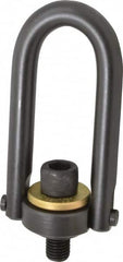 Jergens - 5,000 Lb Load Capacity Safety Engineered Center Pull Hoist Ring - 100 Ft/Lb Torque, 3/4 - 10 Thread, Alloy Steel - A1 Tooling