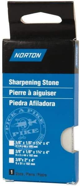 Norton - 4" Long x 2" Wide x 3/8" Thick, Novaculite Sharpening Stone - Rectangle, Ultra Fine Grade - A1 Tooling