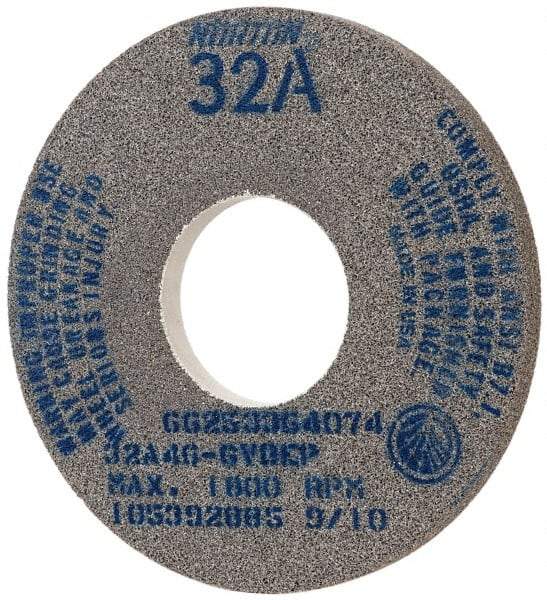 Norton - 14" Diam x 5" Hole x 1" Thick, G Hardness, 46 Grit Surface Grinding Wheel - Aluminum Oxide, Type 1, Coarse Grade, 1,800 Max RPM, Vitrified Bond, No Recess - A1 Tooling