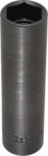 Proto - 1/2" Drive 1-1/8" Deep Impact Socket - 6 Points, 5-3/4" OAL - A1 Tooling