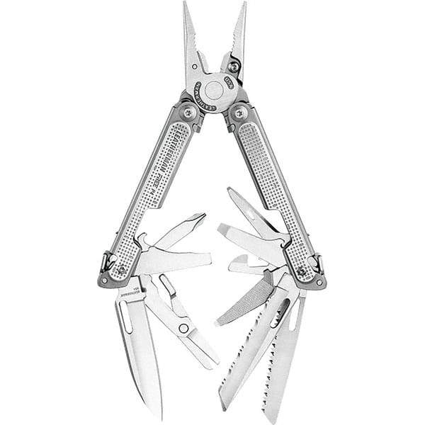 Leatherman - 21 Piece Multi-Tool - Silver, 7" OAL, 4" Closed Length - A1 Tooling