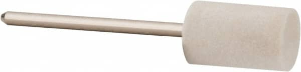 Value Collection - 3/8" Diam, 3/32" Shank Diam, Cylinder Shaped Mounted Bob - Hard Density, 5/8" Head Length, 2" Shank Length, Wool Felt - A1 Tooling