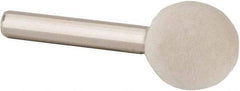 Value Collection - 3/4" Diam, 1/4" Shank Diam, Ball Shaped Mounted Bob - Hard Density, 3/4" Head Length, 2" Shank Length, Wool Felt - A1 Tooling