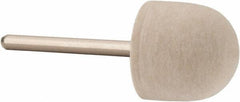 Value Collection - 3/4" Diam, 1/8" Shank Diam, Oval Shaped Mounted Bob - Hard Density, 3/4" Head Length, 2" Shank Length, Wool Felt - A1 Tooling