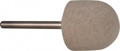 Value Collection - 3/4" Diam, 1/8" Shank Diam, Oval Shaped Mounted Bob - Rock Hard Density, 3/4" Head Length, 2" Shank Length, Wool Felt - A1 Tooling