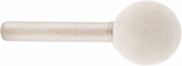 Value Collection - 3/4" Diam, 1/4" Shank Diam, Ball Shaped Mounted Bob - Rock Hard Density, 3/4" Head Length, 2" Shank Length, Wool Felt - A1 Tooling