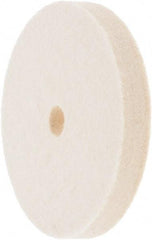 Value Collection - 4" Diam x 1/2" Thick Unmounted Buffing Wheel - 1 Ply, Polishing Wheel, 1/2" Arbor Hole, Medium Density - A1 Tooling