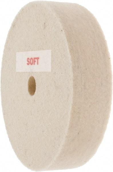 Value Collection - 4" Diam x 1" Thick Unmounted Buffing Wheel - 1 Ply, Polishing Wheel, 1/2" Arbor Hole, Medium Density - A1 Tooling