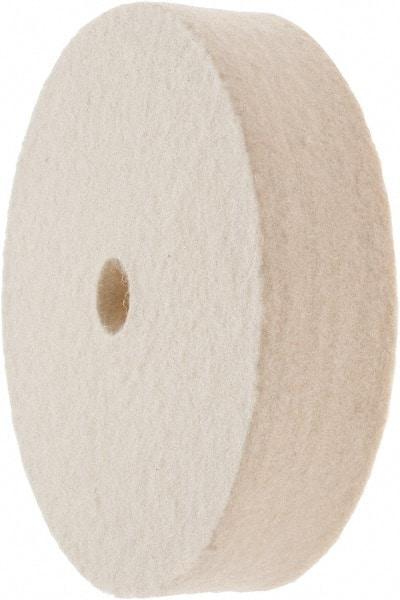 Value Collection - 4" Diam x 1" Thick Unmounted Buffing Wheel - 1 Ply, Polishing Wheel, 1/2" Arbor Hole, Soft Density - A1 Tooling