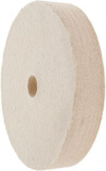 Value Collection - 4" Diam x 3/4" Thick Unmounted Buffing Wheel - 1 Ply, Polishing Wheel, 1/2" Arbor Hole, Hard Density - A1 Tooling