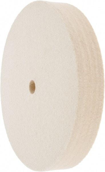 Value Collection - 6" Diam x 1" Thick Unmounted Buffing Wheel - 1 Ply, Polishing Wheel, 1/2" Arbor Hole, Medium Density - A1 Tooling