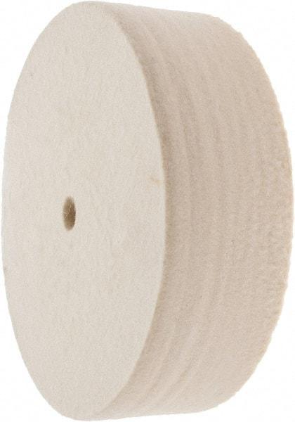 Value Collection - 6" Diam x 2" Thick Unmounted Buffing Wheel - 1 Ply, Polishing Wheel, 1/2" Arbor Hole, Soft Density - A1 Tooling