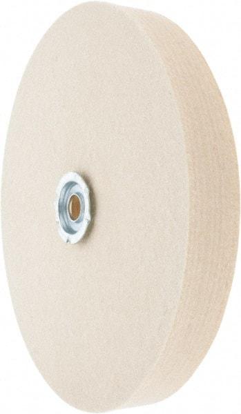 Value Collection - 8" Diam x 1" Thick Unmounted Buffing Wheel - 1 Ply, Polishing Wheel, 1" Arbor Hole, Medium Density - A1 Tooling