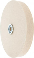 Value Collection - 8" Diam x 1" Thick Unmounted Buffing Wheel - 1 Ply, Polishing Wheel, 1" Arbor Hole, Medium Density - A1 Tooling