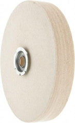 Value Collection - 6" Diam x 1" Thick Unmounted Buffing Wheel - 1 Ply, Polishing Wheel, 1" Arbor Hole, Hard Density - A1 Tooling