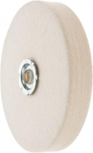 Value Collection - 6" Diam x 1" Thick Unmounted Buffing Wheel - 1 Ply, Polishing Wheel, 1" Arbor Hole, Medium Density - A1 Tooling