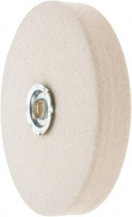 Value Collection - 6" Diam x 1" Thick Unmounted Buffing Wheel - 1 Ply, Polishing Wheel, 1" Arbor Hole, Medium Density - A1 Tooling