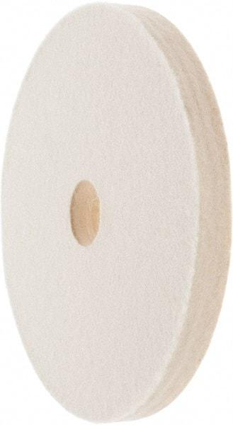 Value Collection - 6" Diam x 1/2" Thick Unmounted Buffing Wheel - 1 Ply, Polishing Wheel, 1" Arbor Hole, Medium Density - A1 Tooling