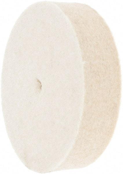 Made in USA - 2" Diam x 1/2" Thick Unmounted Buffing Wheel - 1 Ply, Polishing Wheel, 1/2" Arbor Hole, Hard Density - A1 Tooling